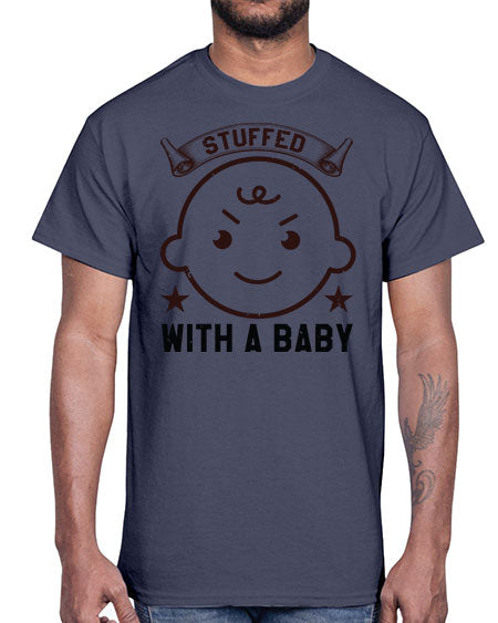 stuffed with a baby Style 210#- baby shower- Cotton Tee