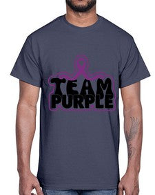 team purple 216#- alzheimers- Cotton Tee