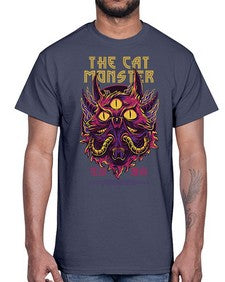 the cat monster gdkkj 1148#- art pop art- Cotton Tee