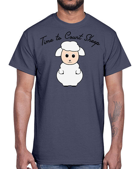time to count sheep- sheep- Cotton Tee