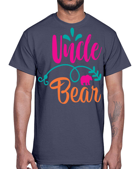 uncle bear 283#- bears - animals- Cotton Tee