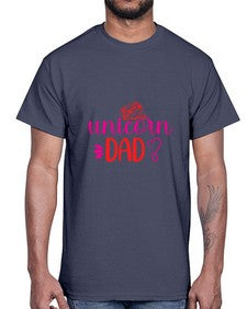unicorn dad 453#- unicorn- Cotton Tee