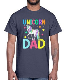 unicorn dad 454#- unicorn- Cotton Tee