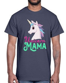 unicorn mama 471#- unicorn- Cotton Tee