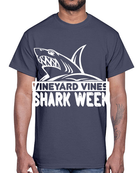 vineyard vines Shark Week Style 8#- shark-fish- Cotton Tee