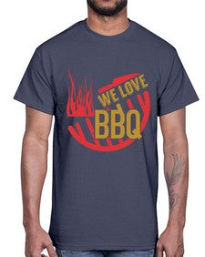 we love bbq 459#- bbq- Cotton Tee