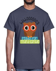 whooos ready for third grade 1009#- third grade- Cotton Tee