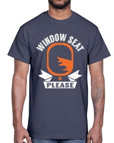 window seat please  51#- airplane- Cotton Tee