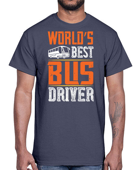 worlds best bus driver Style 1668#- Bus Driver- Cotton Tee