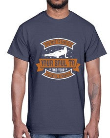 you have to stretch your soul to find your potential strength  654#- yoga- Cotton Tee
