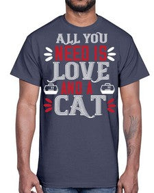 all you need is love Style 27#- cats- Cotton Tee