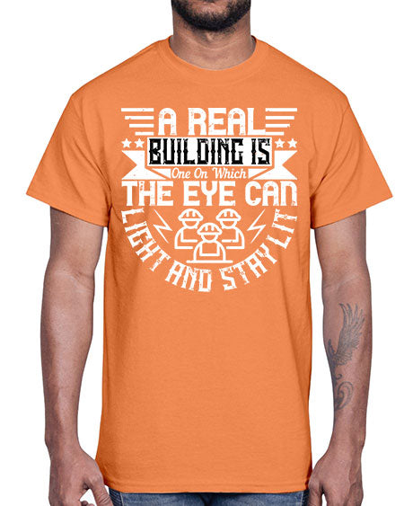A real building is one on which the eye can light and stay lit Style 22#- architect- Cotton Tee