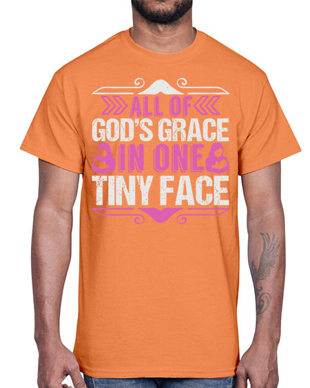 All of Gods Grace in one tiny Face Style 18#- baby- Cotton Tee