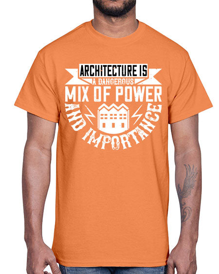 Architecture is a dangerous mix of power and importance Style 47#- architect- Cotton Tee