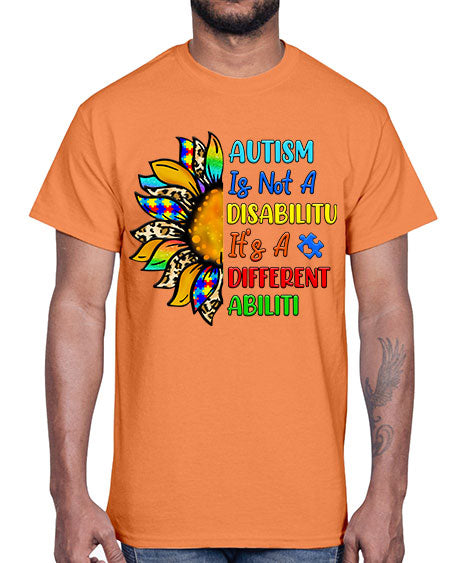 Autism is not a disabilitu its a different abiliti- autism- Cotton Tee