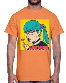 Awesome 244#- art pop art- Cotton Tee