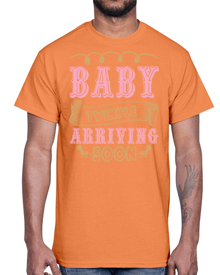 Baby Rwinkle arriving soon Style 30#- baby shower- Cotton Tee
