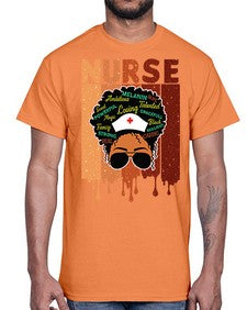 Black Nurse African Melanin Juneteenth 22#- black juneteenth- Cotton Tee