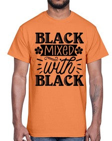Black mixed with black Style 56#- black girls or women- Cotton Tee