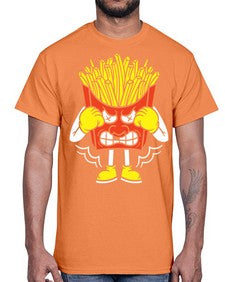 Boxing fries 24#- cartoon food- Cotton Tee