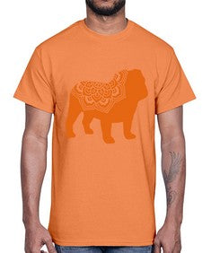 BulldogMandala 281#- mandala- Cotton Tee