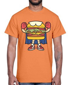 Burgerman 28#- cartoon food- Cotton Tee