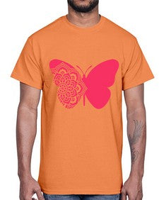 ButterflyMandala 292#- mandala- Cotton Tee