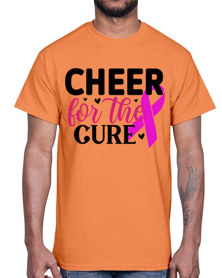 Cheer for the Cure 28#- breast cancer- Cotton Tee