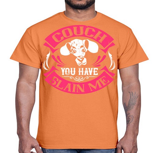 Couch You Have Slain Me Style 3#- dogs- Cotton Tee