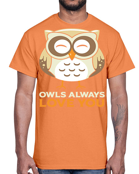 Cute Owl Always Love You A TurtleRabbit 3#- owl- Cotton Tee