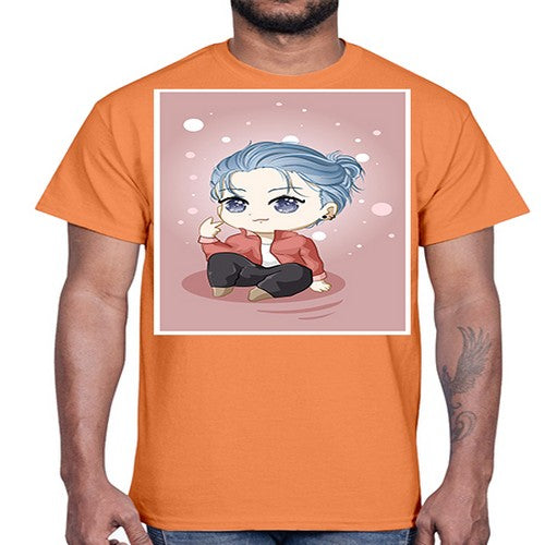 Cute little boy silver hair 78#- anime- Cotton Tee