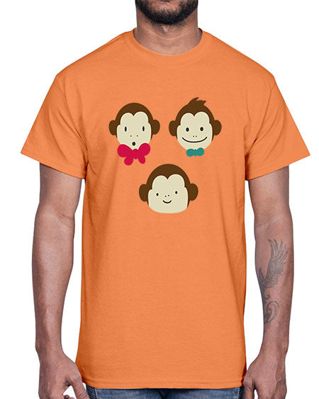 Cute_little_monkeys_5425- monkey- Cotton Tee