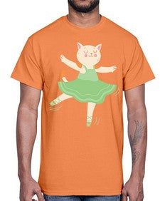 Dancing cat ballerina for ballet ballet 112#- ballet- Cotton Tee