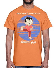 Discover Yourself Discover Yoga 199#- yoga- Cotton Tee