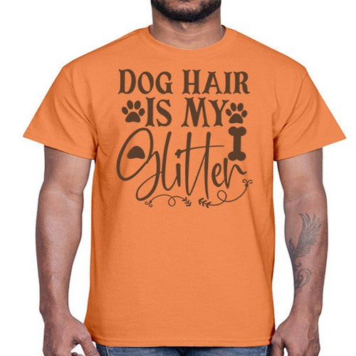 Dog Hair Is My Glitter Style 100#- dogs- Cotton Tee