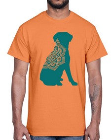DogMandala 381#- mandala- Cotton Tee