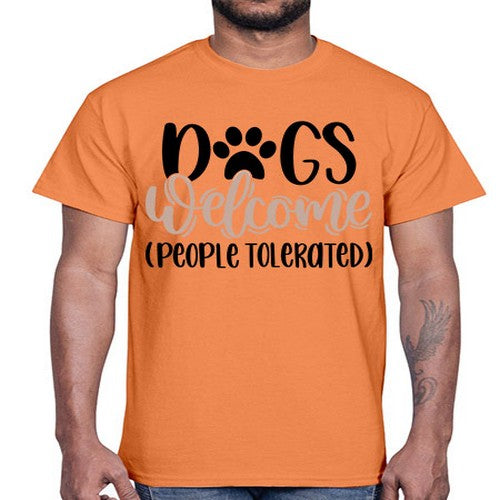Dogs Welcome Style 21#- dogs- Cotton Tee