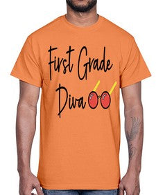 First Grade Diva 124#- first grade- Cotton Tee