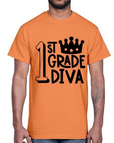 First Grade Diva 127#- first grade- Cotton Tee