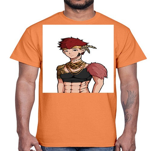 Forest tribal boy 67#- anime- Cotton Tee
