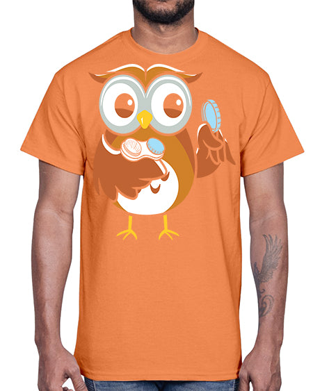 Funny Owl Contact Lens Case A TurtleRabbit 6#- owl- Cotton Tee