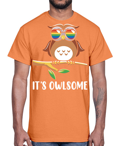 Funny Owl Gift Im Owlsome A TurtleRabbit 7#- owl- Cotton Tee