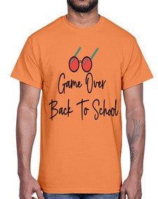 Game Over Back To School one hundred 218#- general school- Cotton Tee