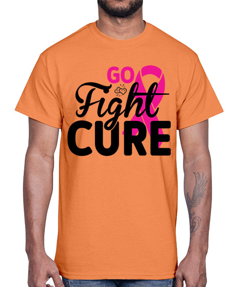 Go Fight Cure 23#- breast cancer- Cotton Tee