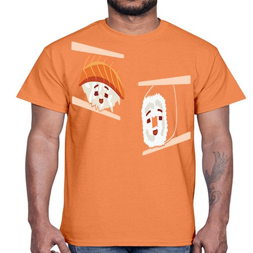 Happy Sushi Anime Kawaii Set Anime 232#- anime- Cotton Tee