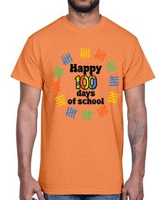 Happy one hundred Days of School 245#- one hundred days- Cotton Tee