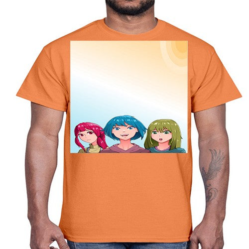 Happy three friend 20#- anime- Cotton Tee