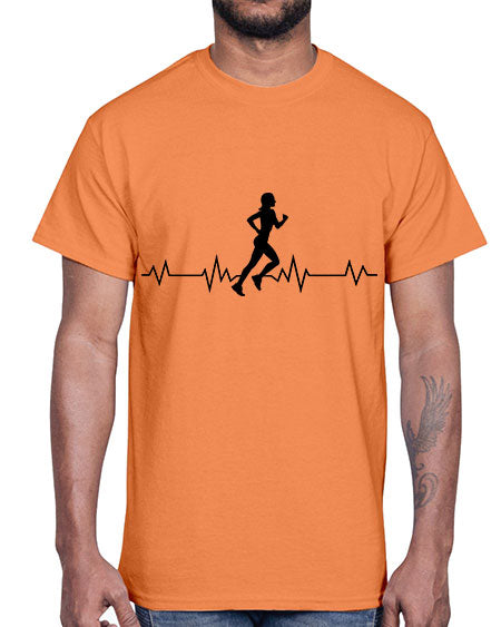 Heart Beat Runner girl- sports general- Cotton Tee