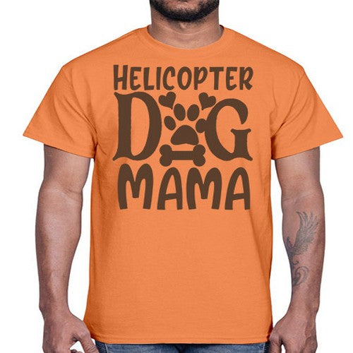 Helicopter Dog Mama Style 87#- dogs- Cotton Tee