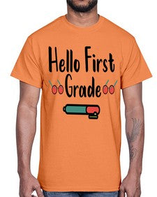 Hello First Grade 273#- first grade- Cotton Tee
